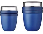 LUNCHPOT MINI + REGULAR Ellipse Vivid Blue 2-tlg.