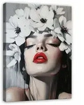LEINWAND BILDER Frau Blumen Schlafzimmer 60x40