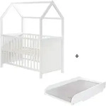 HAUSBETT 60 x 120 cm inkl. Wickelplatte