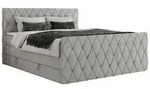 BOXSPRINGBETT MIREN KING DUO 180/200 Hellgrau Struktur - H4