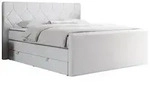 BOXSPRINGBETT KING EIGAR 160/200 Wei&szlig; Kunstleder - H4