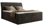 BOXBETT DAGOS 160/200 - Dunkelgrau Schenille glatt - H3 - Topper T25