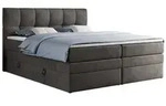 BOXSPRINGBETT ALVIN KING 200/200 Dunkelgrau Velvet - H4