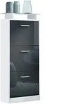 SCHUHSCHRANK Lavia Front in Schwarz Hochglanz