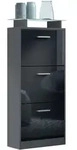 SCHUHSCHRANK Lavia Front in Schwarz Hochglanz
