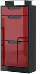 SCHUHSCHRANK Fiesta Bordeaux Hochglanz / Schwarz Hochglanz