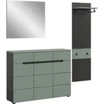 Garderobe CANU 3-teilig Grau, Graugr&uuml;n