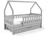 KINDERBETT BAMBINA mit Bettkasten 80x160 cm Hellgrau