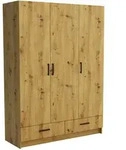 DREHT&Uuml;RENSCHRANK PINELLO 144/200/50 cm 3-t&uuml;rig Wei&szlig;
