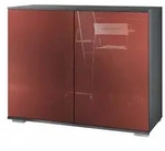 KOMMODE Skadu Bordeaux Hochglanz