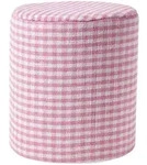 SITZPOUF Vichy-Karo rosa, Hocker rund 40/40/42 cm
