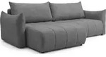 ECKSOFA Liv mit Schlaffunktion & Bettkasten in Cordstoff Grau, Universell 260/154/86