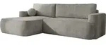 ECKSOFA Marion mit Schlaffunktion & Bettkasten in Chenille Grau, Links 267/154/83 cm