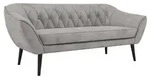 3-SITZER-SOFA PIRS - Hellgrau Velvet - Schwarze Beine