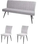 ESSZIMMER-SET Hellgrau 3er-Set