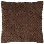 SAMTKISSEN Sofia braun 45/45 cm in Flechtoptik