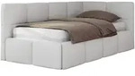 JUGENDBETT ARVO 90/200 - Wei&szlig; Kunstleder - Foam-Matratze - Rechts Seite