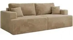 4-SITZER SOFA VIRELLA Beige Pl&uuml;sch
