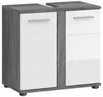 Waschbeckenunterschrank Blake Rauchsilber/Wei&szlig;