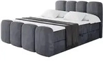 BOXBETT mit Matratze H4 und Lattenrost - NINA-Z - 180x200 cm - Dunkelgrau