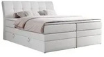 BOXSPRINGBETT GOLD-10 KING 120/200 Wei&szlig; Kunstleder - H4