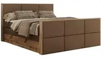 BOXSPRINGBETT ALBERO 2 KING DUO 140/200 Braun Kunstleder - H3