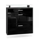 SCHUHSCHRANK Malea Fronten in Schwarz Hochglanz