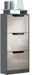 SCHUHSCHRANK Space Sandgrau Hochglanz