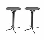 STEHTISCH Bellini &Oslash;80xH110cm Grau (2tlg)