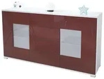 SIDEBOARD Gr&ouml;mitz Bordeaux Hochglanz
