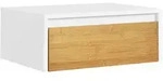 NACHTTISCH mit Schublade und LED-Licht FBT174-E-WN