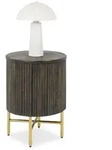 NACHTTISCH FLUTED braun