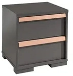 NACHTSCHRANK London B: 48,1 cm Anthrazit