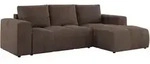 ECKSOFA MONIVA Braun Velvet - Rechts