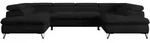 WOHNLANDSCHAFT PEDRO U Boucle Schwarz