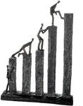 Skulptur Grau/Bronzefarben