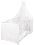 BABYBETT Hase 70 x 140 cm wei&szlig;