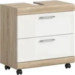 Waschbeckenunterschrank Lambada Wei&szlig; HB/Sonoma Eiche