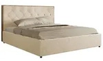 POLSTERBETT LARINO CLASSIC 200/200 - Creme Pl&uuml;sch - Multipocket-Matratze
