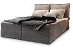 BOXBETT LENTE 180x200 cm mit Matratze und Topper - Grau