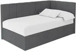 EINZELBETT Jugendbett mit Bettkasten Links, mit Matratze - LOVY 90x200...