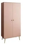 KLEIDERSCHRANK Zweit&uuml;riger HARMONY Nat&uuml;rlich Rosa