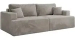 4-SITZER SOFA VIRELLA Hellgrau Pl&uuml;sch