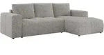 ECKSOFA MONIVA Hellgrau Strukture - Rechts