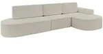 ECKSOFA mit Schlaffunktion Ottomane RECHTS MARI L2-S 368X167X85 Creme Cord