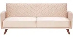 3-SITZER-SCHLAFSOFA Samtstoff Beige Senja