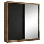 SCHWEBET&Uuml;RENSCHRANK Hela mit 2 T&uuml;ren und Schubkasteneins&auml;tzen, 180 cm, eiche