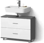 WASCHBECKENUNTERSCHRANK Eisak Anthrazit/Wei&szlig; 80 x 60.8 cm