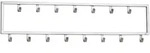 WANDGARDEROBE Metall Silber Modern mit 15 Haken