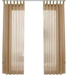 SCHLAUFENGARDINEN Voile 2er Set 175x140 cm Sand